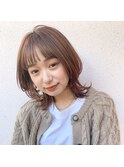 【石崎 枝里】メリハリのあるミディアムウルフ