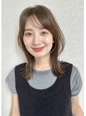 大人可愛い×小顔前髪×ベージュカラー×くびれレイヤーf