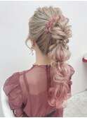 編みおろし玉ねぎヘアー♪