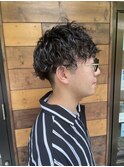 マッシュ波巻きスパイラルパーマ【椎名昭代/メンズ】