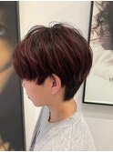 ボルドーショート 20代30代40代大人可愛い