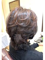 ヘアー グリーン(hair green) グレイヘア/パーマスタイル/40代50代60代