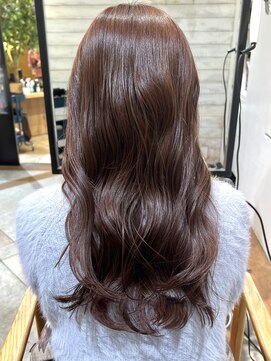 ローネス ギンザ(LONESS ginza) ブリーチ無しカラーピンクブラウン春カラーピンクヘアー髪質改善