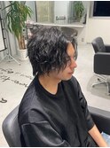 波巻きツイストスパイラルパーマ/フェザーパーマ/眉毛/メンズ