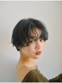 ウェーブパーマショート 似合わせカット顔周り顔まわり髪質改善