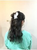 カジュアルアレンジ★ふわふわハーフアップお団子♪