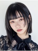 アディクシーカラーハイライトダブルカラーレイヤーカットボブ