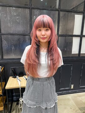 アールティー イオンモール高知(RT) 【柔らかピンク×インナーブラックで魅せる透明感ロング