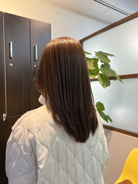 レアワンハナレ センター北美容院(lea/1 HANARE) ミディアムレイヤー×透明感ベージュ