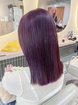 テトラ バイ ネオリーブ 横浜西口店(tetra by neolive) ☆ラベンダーピンク髪質改善ブリーチダブルカラー横浜