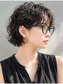 原宿切りっぱなしボブパーマスパイラルパーマ大人ボブ20代30代