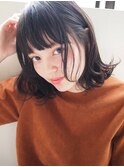 肌の透明感アップのシアーブラック＊小顔バランスなロブ