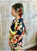 袴や着物のヘアーセットと着付は北区表町ヘアスペースムーンで！
