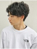 緩スパイラルパーマ×前下がり×ネープレス