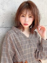 アグ ヘアー エーベル 武庫之荘店(Agu hair edel) 《Agu hair》柔らかオレンジベージュミディ