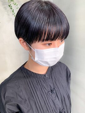 テトヘアー(teto hair) マッシュショート、刈り上げ、ラベンダーアッシュ、スリーク