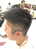 ソフトフェードモヒカンスタイル【刈り上げ×アップバング】