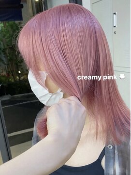 フラム 渋谷(flamme) creamy pinkhair