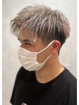 アッシュ 八王子店(Ash)&nbsp;メンズ/ブリーチ/ハイトーン/ミルクティーベージュ/ダブルカラー