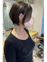 ロンド ストラーダ 心斎橋(Lond strada)&nbsp;ショート×ハイライト白髪ぼかし×シルキーベージュ[心斎橋]