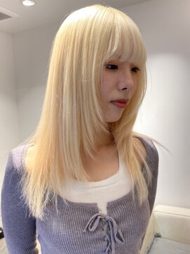 ベレーザ 渋谷(BELEZA) 3696ニュアンスカラーシルキーベージュハイトーンカラーロング