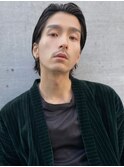 タイトシルエットオールバックショート/襟足長め/刈り上げなし