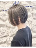 Moana【豊中曽根】#ショートボブ#ケアブリーチ#グレージュ
