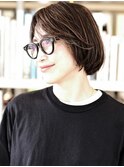 乾かすだけで決まる重さを残した顔まわりレイヤーマッシュボブ