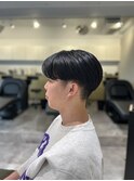 【soy-kufu】MEN'S HAIRアッシュブラックマッシュパーマ