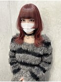 レッド姫カットウルフ