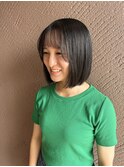 《TOPHAIR 中庄店/きゃん》切りっぱなしボブ