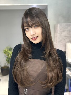 ヴェイン 渋谷(vain) イルミナカラーレイヤーカット顔まわりカット