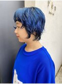 "20代30代大人可愛い小顔ボブ丸みショートウルフカット