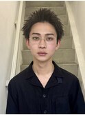 スパイキーショート/ツイストスパイラル波巻きメンズウルフ