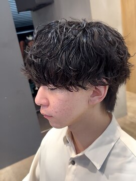 メンズサロン ガウディ 三宮店(men's salon Gaudi) 襟足をダウンパーマで綺麗に収めたシャドウパーマ