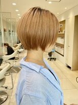 ルプル バイ フェイス 磯子(L'pul by face) くびれ少なめ丸みショート×バニラベージュ style by 田爪