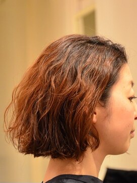 ロムサンク(L'HOMME CINQ) あごボブ×ゆるめウェーブ