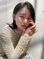 ユーフォリア 青山(Euphoria)&nbsp;アッシュグレーミルクティーベージュくびれミディアム前髪なし☆
