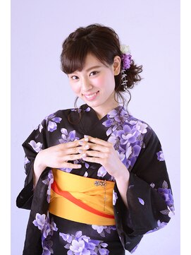 アース 浦添店(HAIR & MAKE EARTH)　 ＜浴衣アレンジ＞ふんわり可愛いサイドアップヘア【EARTH浦添】