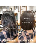 ボブ縮毛矯正デジタルパーマ髪質改善ストカール☆メルティカラー
