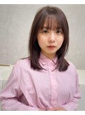 ショコラアッシュヘルシースタイルふんわりカールくびれヘア小顔