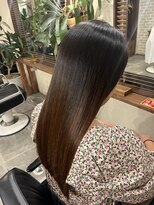 オルム 中目黒(orme)&nbsp;髪質改善ストレート　乾かしただけでこうなります