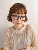 ムク 甲府(muku.)&nbsp;ミディアムヘア/斜めバング/グレージュカラー/甲府駅