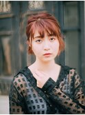夏ウエットヘアオリーブベージュデザインカラーレイヤーカット