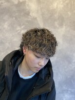ヘアー クリエイト 縁(Hair Create en) 波巻きパーマ×メッシュ