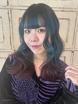 ロリム(RorriM)&nbsp;ツートンカラー × ターコイズ × ボルドー × ダブルカラー