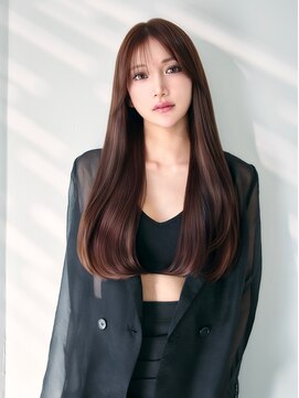 ユアーズヘア 日吉店(youres hair) 髪質改善で作る美髪改善 ツヤ髪ストレート 前髪カット Aujua