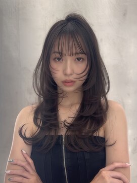 透け感グレージュ×透け感レイヤー