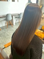 クレヨン ケース(Crayon case)&nbsp;地毛ハイライト暖色系カラーオリーブ透明感カラーロング