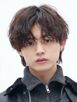 フィフス(fifth)&nbsp;原宿シャドウパーマメンズカットラウンドマッシュメンズウルフ